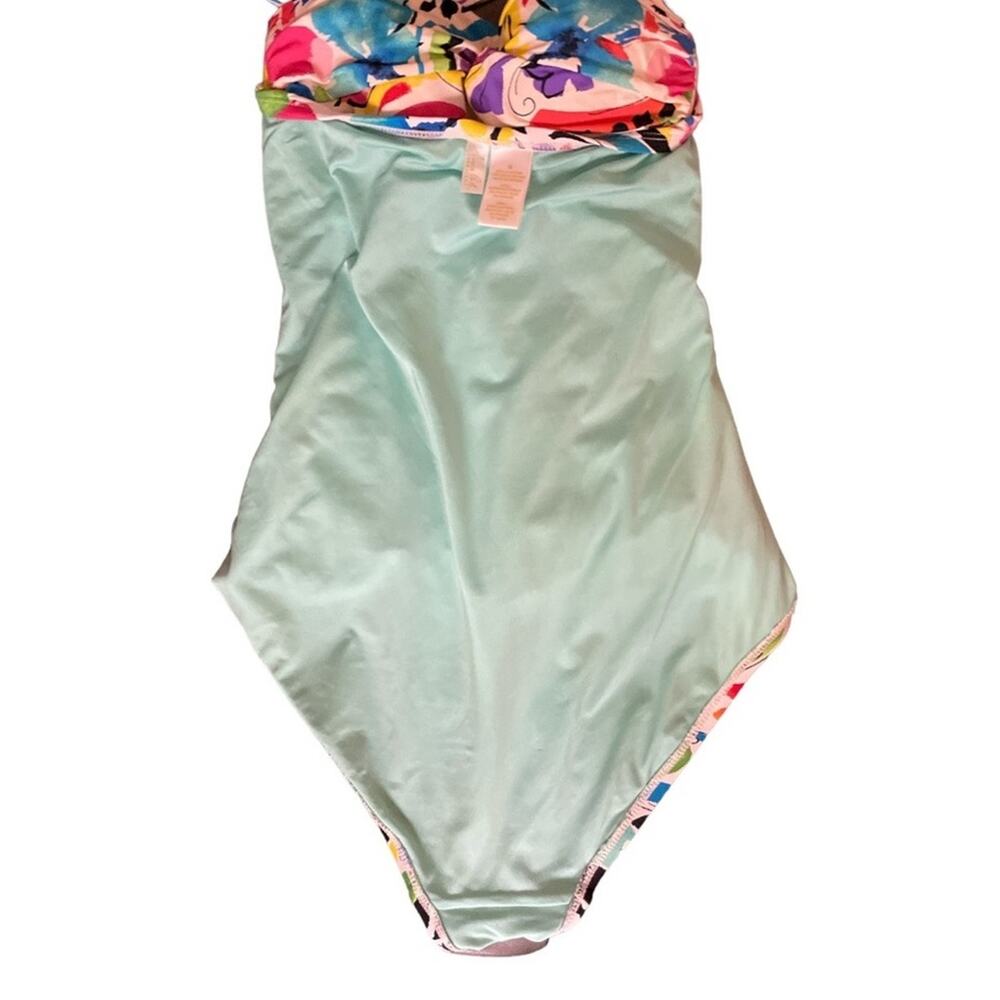Anne Cole Twist Front Shirred One Piece Swimsuit Size 10 - Picture 14 of 17